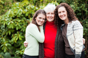 Smiling Senior Women and Granddaughter