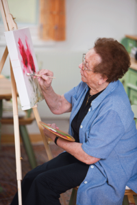 Senior Woman Painting