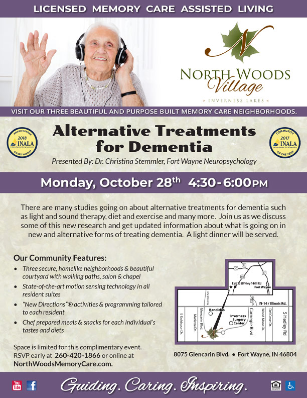 Upcoming events Alternative Treatments for Dementia